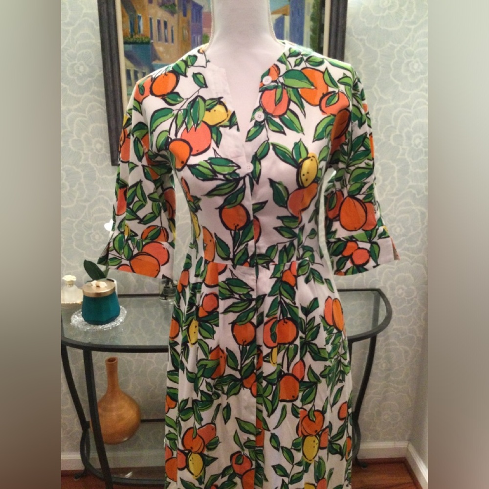 PRICE DROP! Gorgeous Citrus Print Dress w pockets - Picture 16 of 16